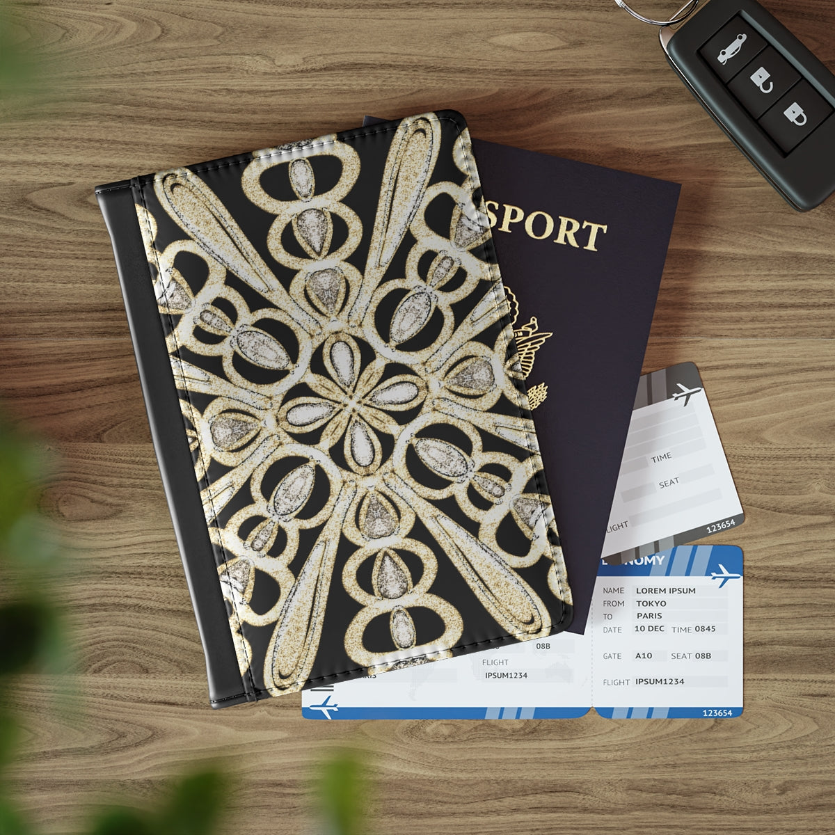 Passport Cover, Diamonds and Pearls