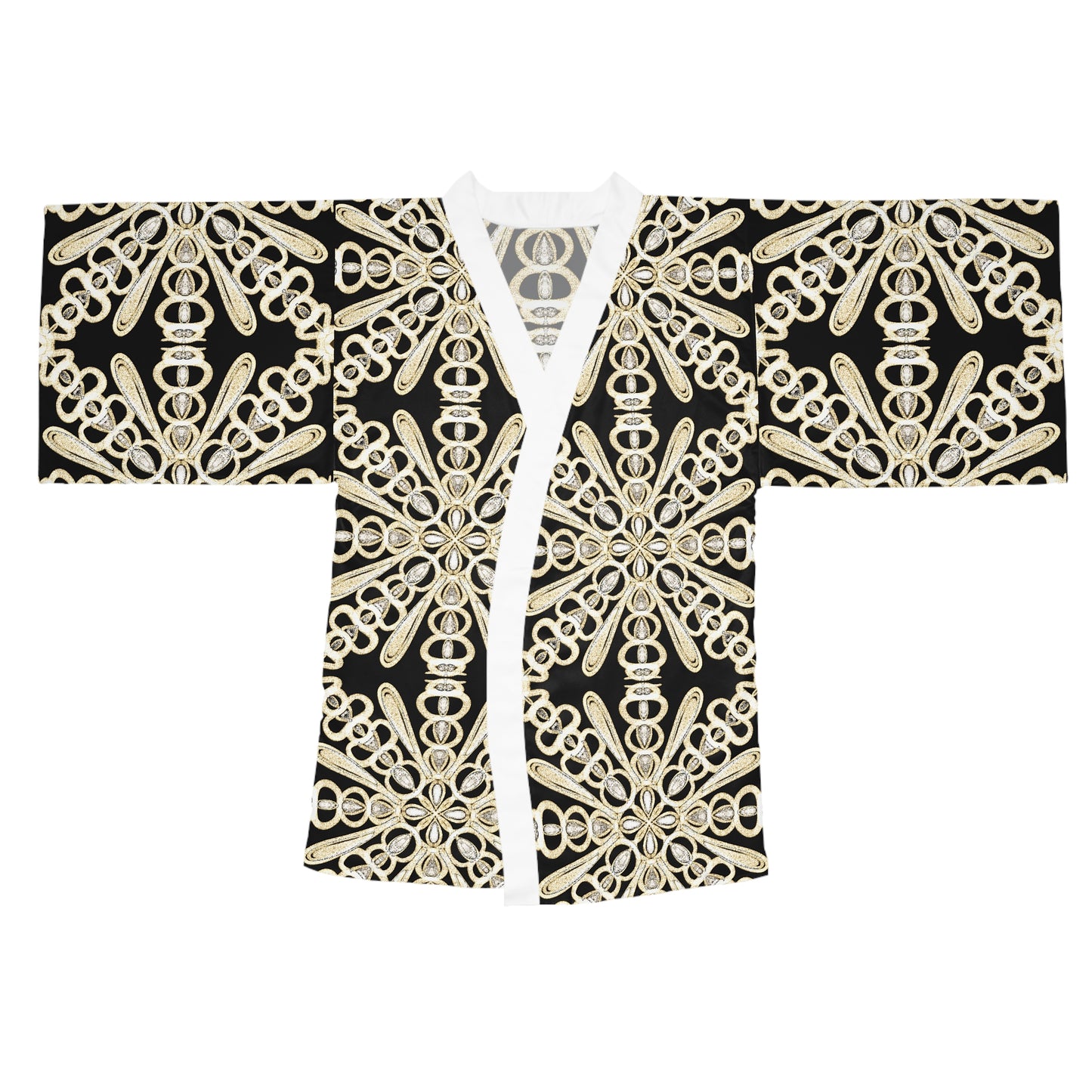 Long Sleeve Kimono Robe Diamonds & Pearls