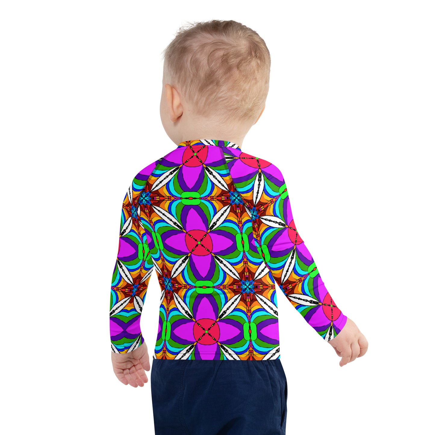 Retro Rainbow | Kids Rash Guard