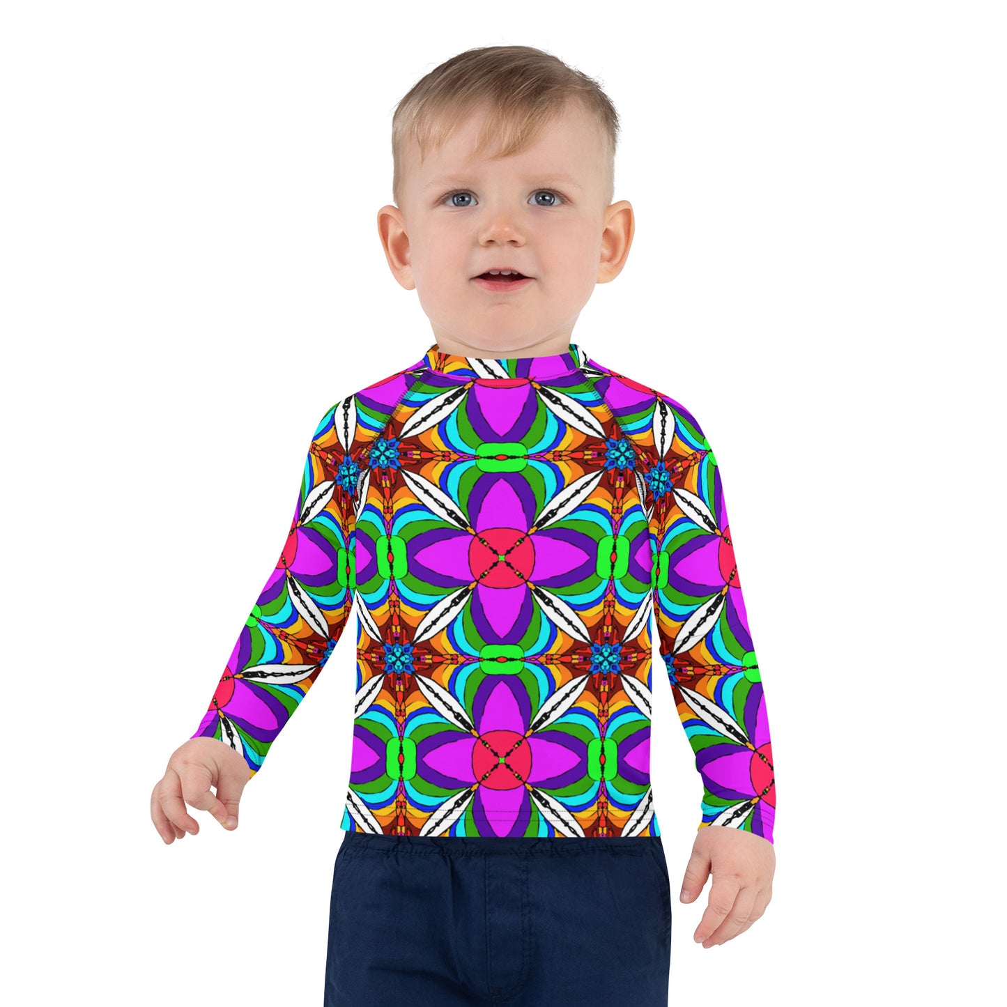 Retro Rainbow | Kids Rash Guard