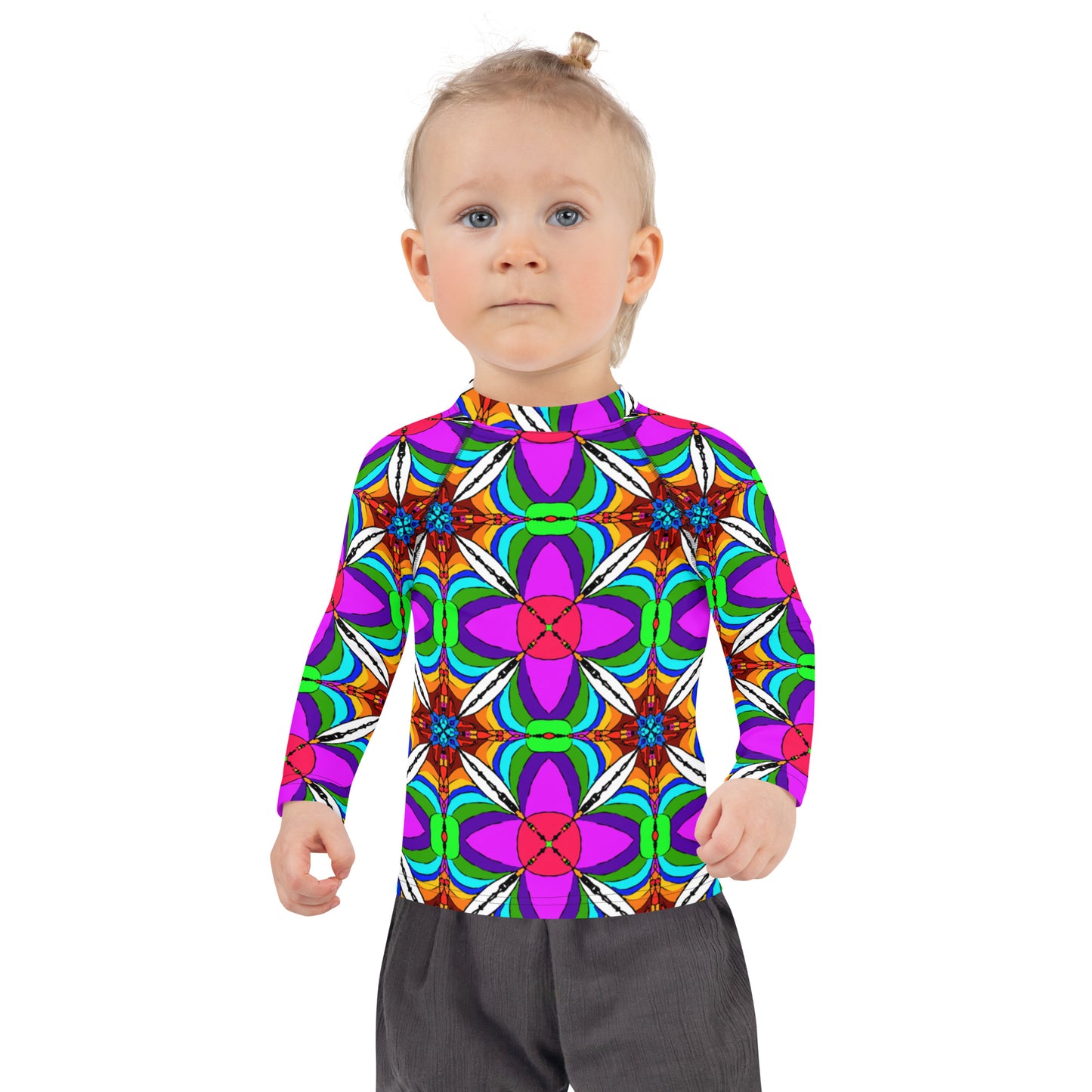 Retro Rainbow | Kids Rash Guard