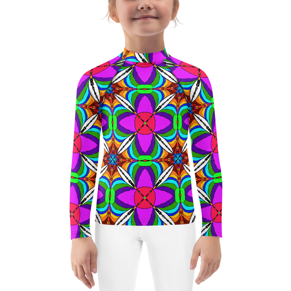 Retro Rainbow | Kids Rash Guard