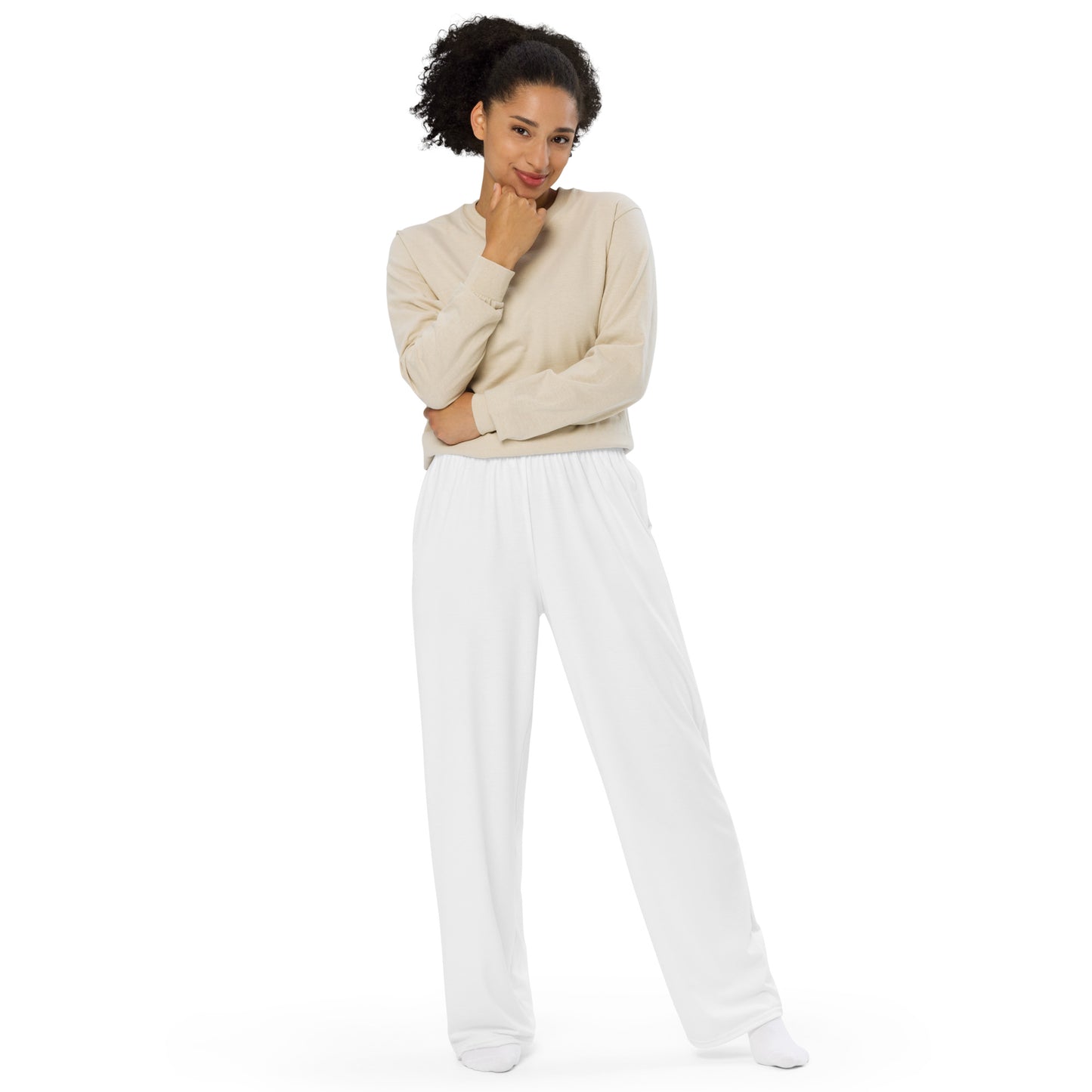 Plain White | Wide Leg Pyjama Pants