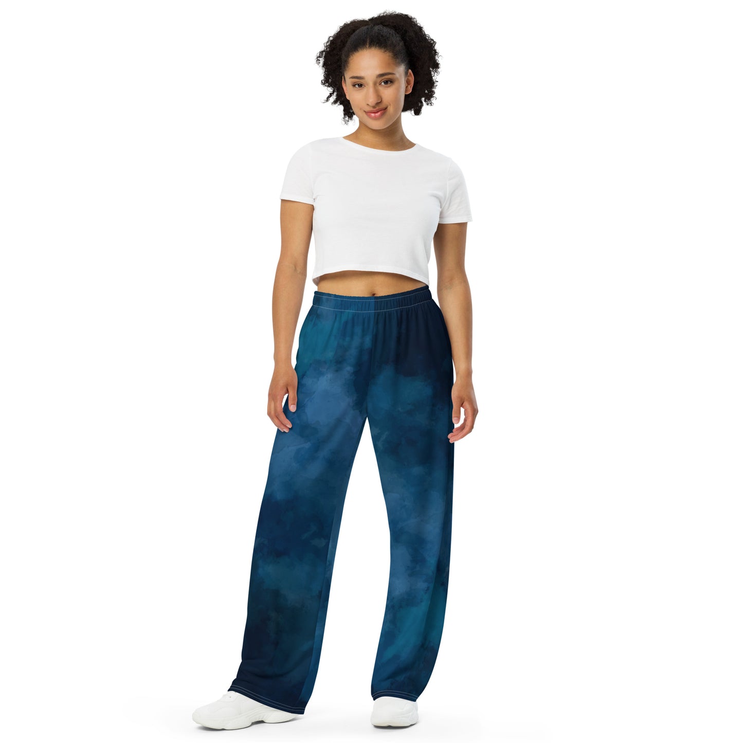 All-over print unisex wide-leg pants