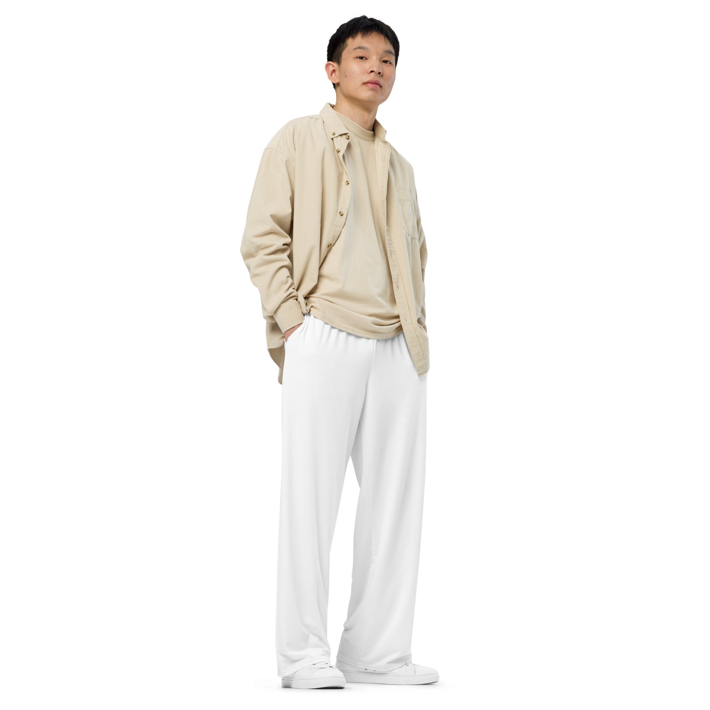 Plain White | Wide Leg Pyjama Pants