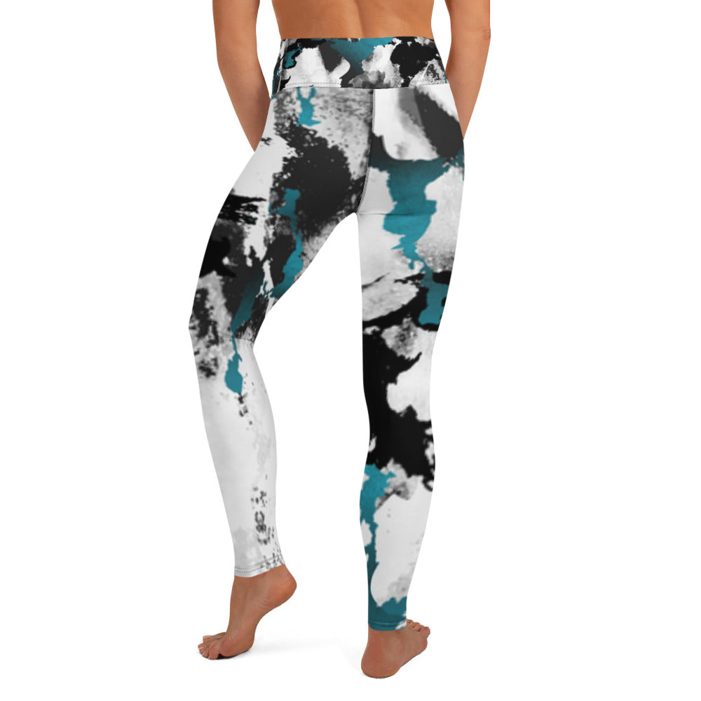 Marble Teal | Yoga Leggings