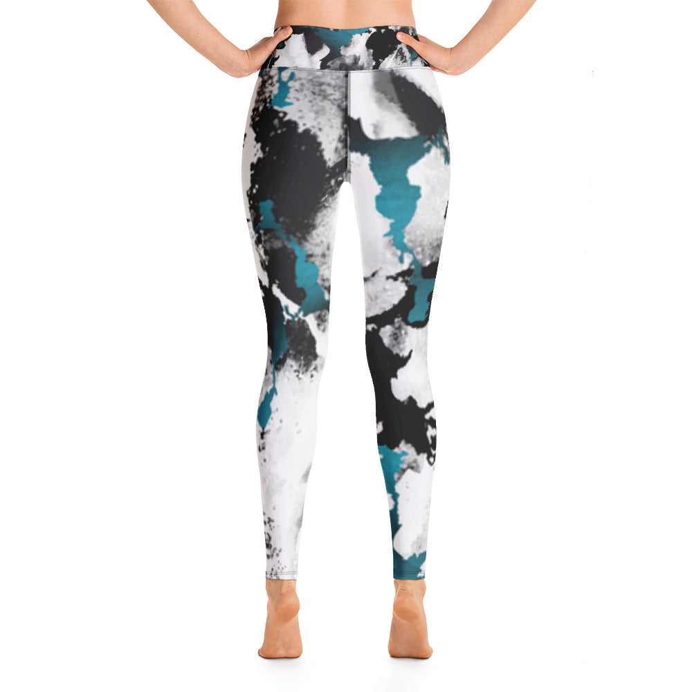 Marble Teal | Yoga Leggings