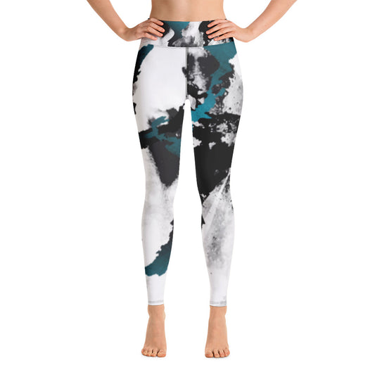 Marble Teal | Yoga Leggings