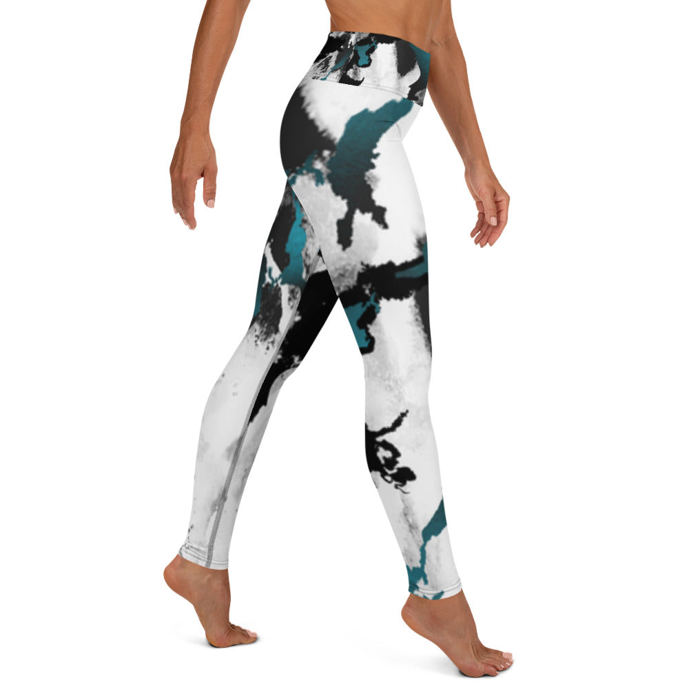 Marble Teal | Yoga Leggings