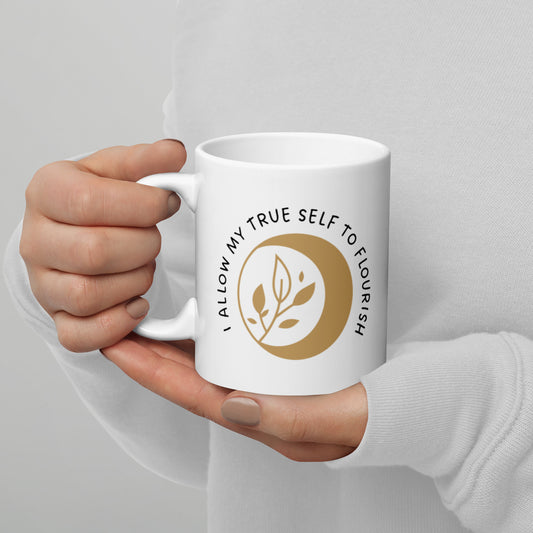 Allow My True Self | White glossy mug