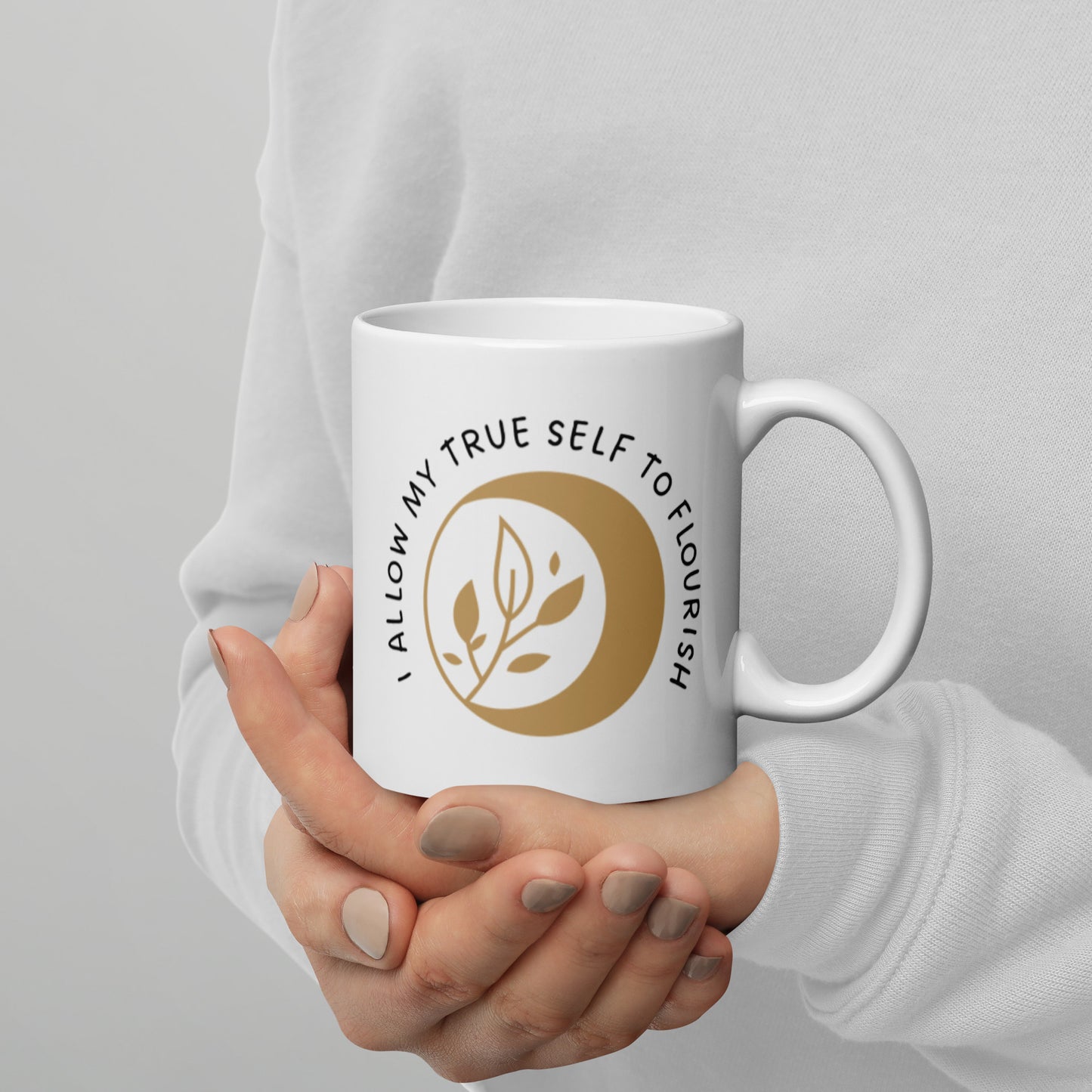 Allow My True Self | White glossy mug