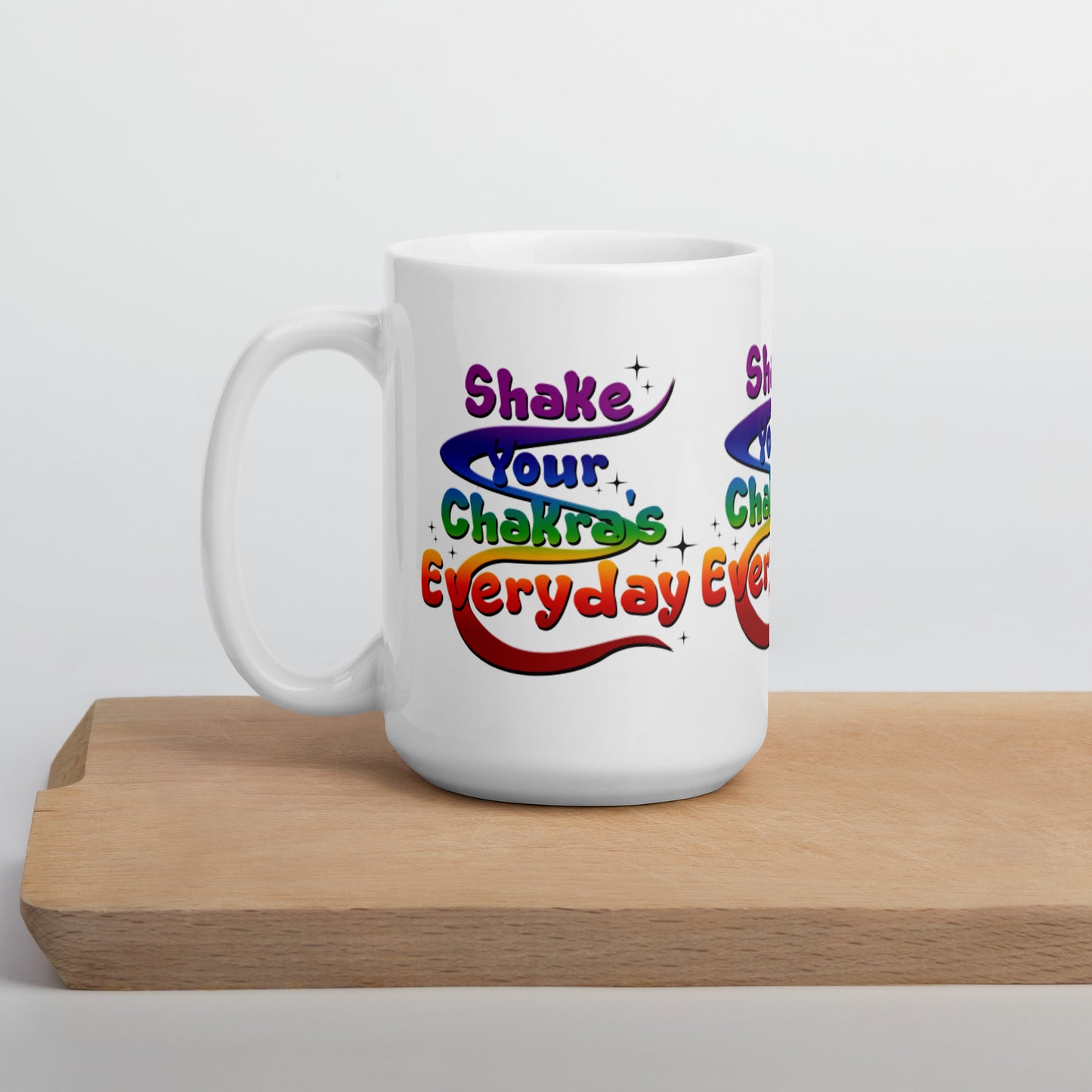 Shake Your Chakra | White glossy mug