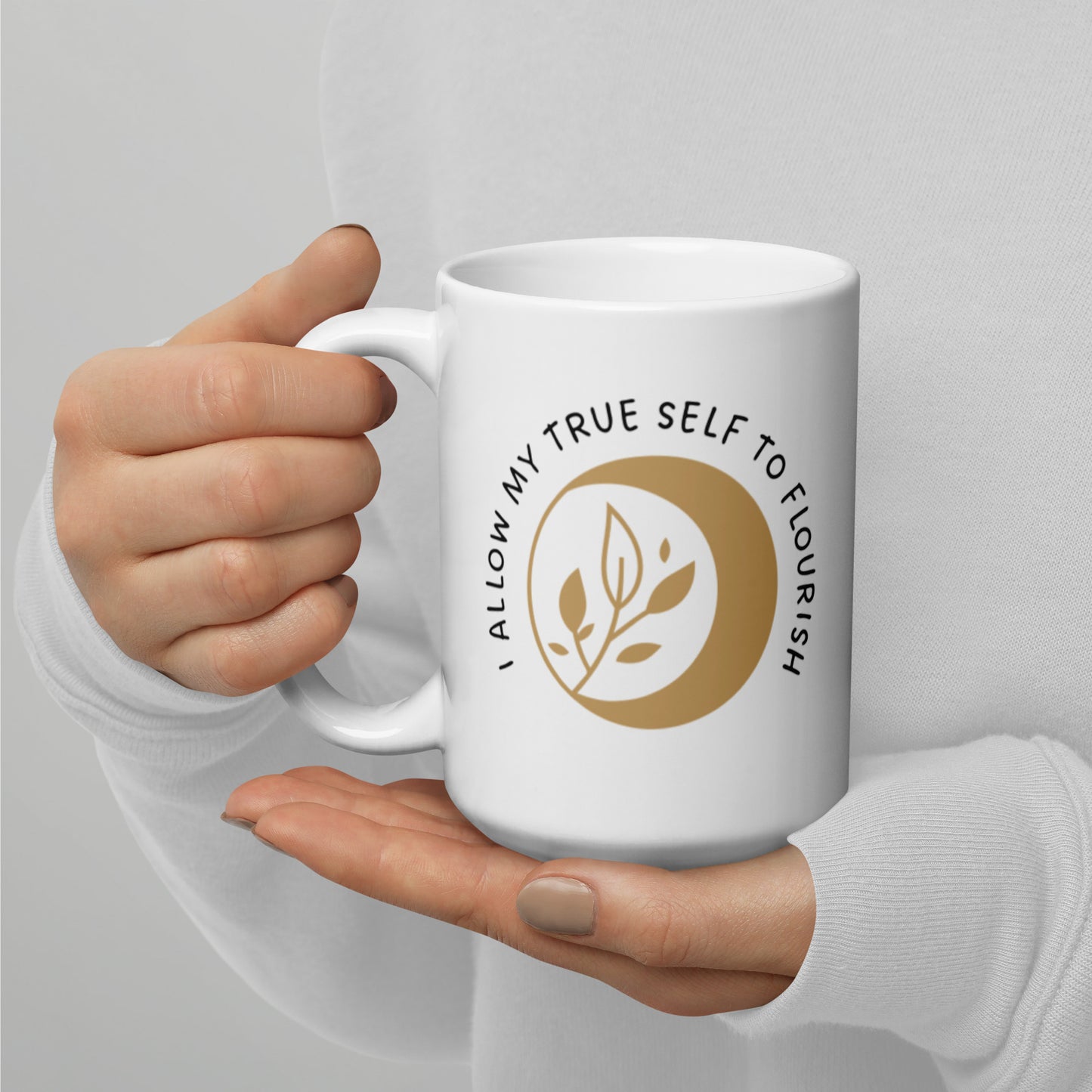 Allow My True Self | White glossy mug