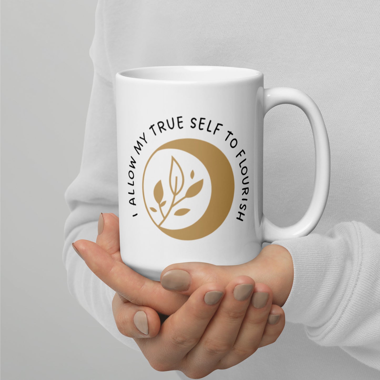 Allow My True Self | White glossy mug